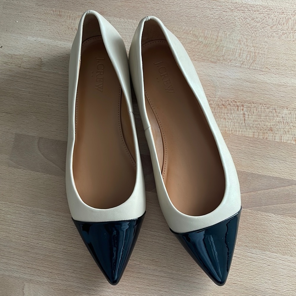 Jcrew ballet flats two tone color